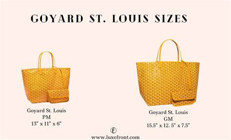 goyard monogram st louis bag|Goyard tote bag size comparison.